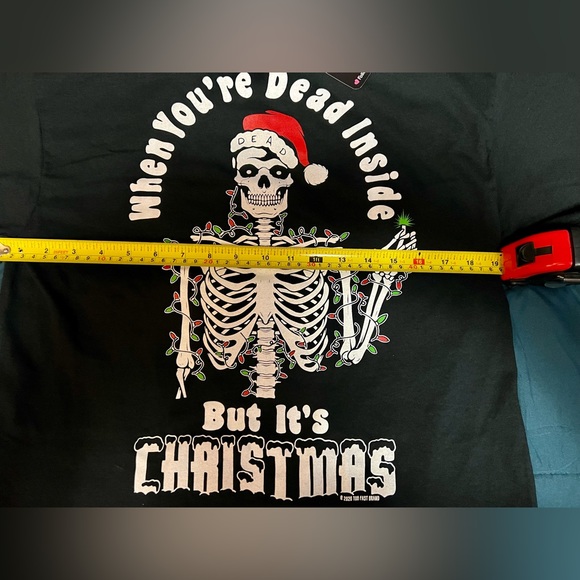 Too Fast - Relaxed Fit “Dead Inside” Christmas Tee - NWT - Picture 3 of 8